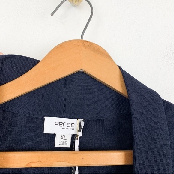 NWT Per Se by Carlisle Navy Blue Movie Star Draped Dress Sz XL - Picture 5 of 10